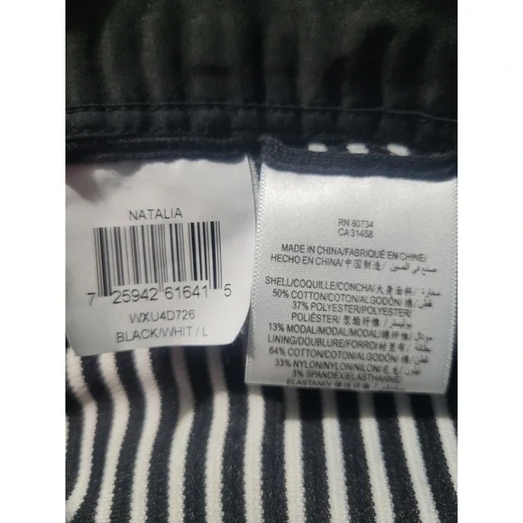 BCBG Maxazria Natalia Striped Blazer Women's Large Black & White Single Breasted - Picture 6 of 9